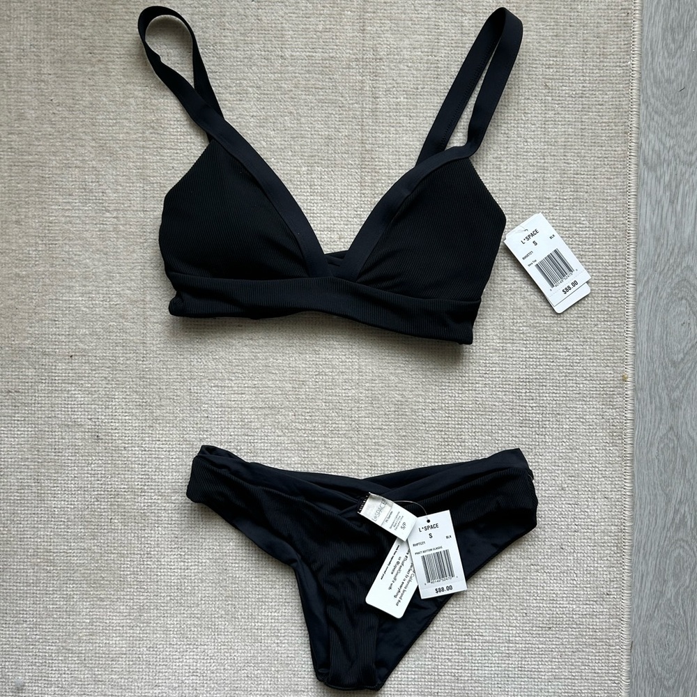 L*space black bikini set NWT